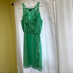 Banana republic aqua faux wrap dress